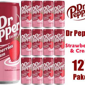 Dr Pepper Strawberries & Cream 330ml 12'li Paket