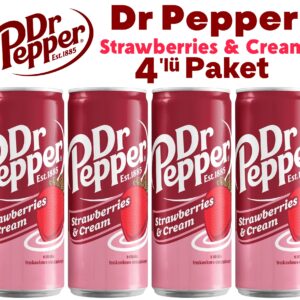 Dr Pepper Strawberries & Cream 330ml 4'lü Paket